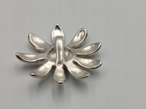 Piękna damska srebrna zawieszka/wisiorek KWIAT STOKROTKA srebro biżuteria