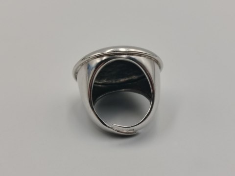 Piękny srebrny damski pierścionek MAT / POŁYSK r. 14 srebro 925 biżuteria