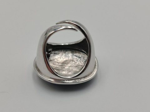 Piękny srebrny damski pierścionek MAT / POŁYSK r. 14 srebro 925 biżuteria