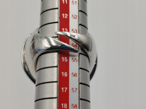 Piękny srebrny damski pierścionek MAT / POŁYSK r. 14 srebro 925 biżuteria