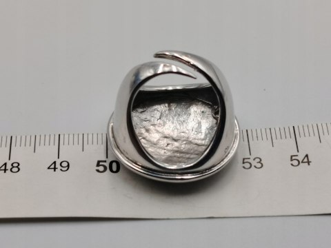 Piękny srebrny damski pierścionek MAT / POŁYSK r. 14 srebro 925 biżuteria