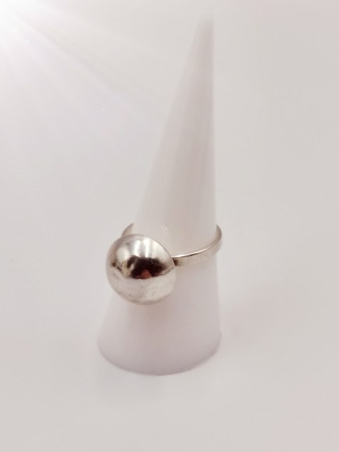 Piękny stary damski srebrny pierścionek KOPUŁKA r.16 VINTAGE biżuteria