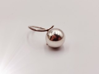 Piękny stary srebrny damski pierścionek KULKA / KULA r.10 biżuteria VINTAGE