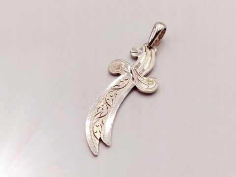 Piękny stary srebrny damski wisiorek/zawieszka MIECZ/SZABLA srebro VINTAGE