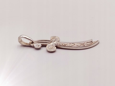 Piękny stary srebrny damski wisiorek/zawieszka MIECZ/SZABLA srebro VINTAGE