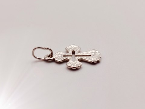Piękny stary srebrny wisiorek/zawieszka ażurowy KRZYŻYK srebro 925 VINTAGE