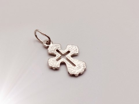 Piękny stary srebrny wisiorek/zawieszka ażurowy KRZYŻYK srebro 925 VINTAGE