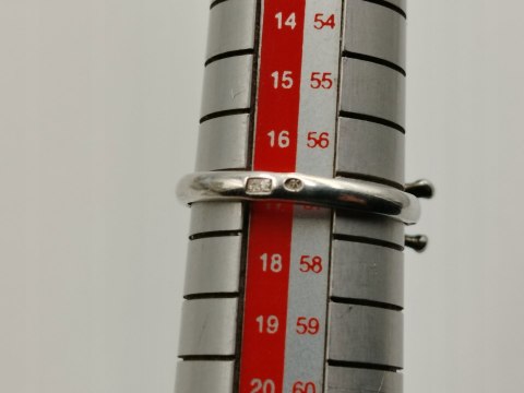 Stary autorski srebrny damski pierścionek JEŻ/JEŻYK r. 17 biżuteria VINTAGE