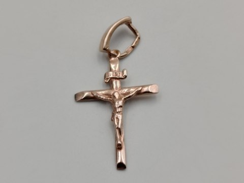Stary srebrny wisiorek/zawieszka KRZYŻYK srebro pozłacane VINTAGE biżuteria