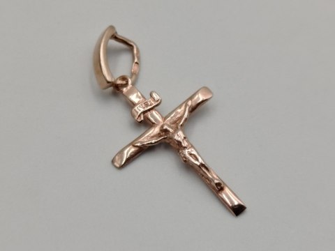 Stary srebrny wisiorek/zawieszka KRZYŻYK srebro pozłacane VINTAGE biżuteria