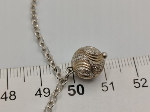 Piękna srebrna damska bransoletka TRZY KULKI srebro 925 biżuteria