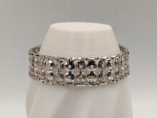 Piękna stara srebrna damska bransoletka ażurowa KOŁA srebro 800 VINTAGE