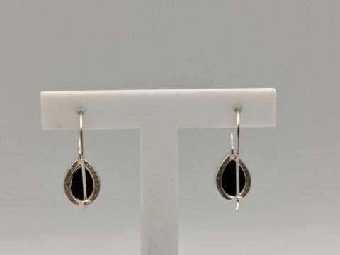 Piękne srebrne damskie kolczyki bigiel BURSZTYN srebro biżuteria VINTAGE