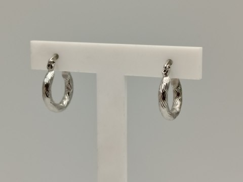 Piękne srebrne kolczyki damskie KOŁA małe wzorek - srebro 925 biżuteria