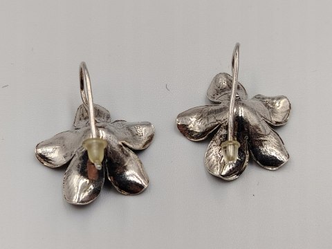 Piękne stare srebrne kolczyki damskie KWIAT srebro 925 biżuteria VINTAGE
