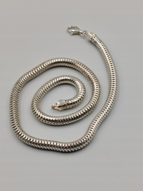 Piękny srebrny damski naszyjnik/łańcuszek SNAKE WĘŻYK ŻMIJKA srebro ITALY