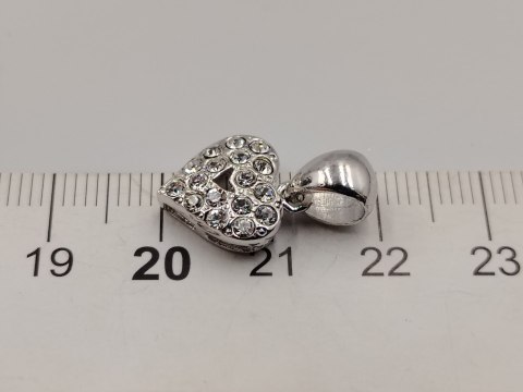 Piękny srebrny damski wisiorek/zawieszka SERCE cyrkonie srebro biżuteria