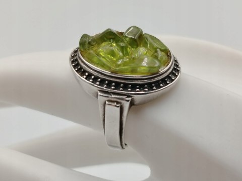 Piękny stary srebrny damski pierścionek OLIWIN r.19 biżuteria VINTAGE