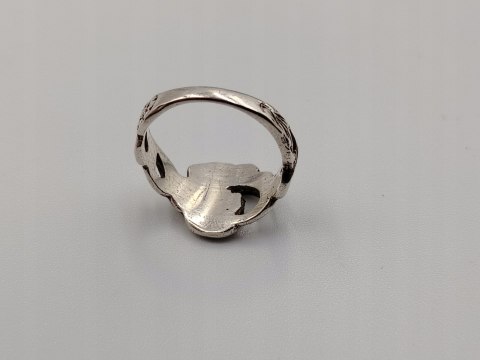 Stary piękny srebrny damski pierścionek LADY r.9 srebro biżuteria VINTAGE