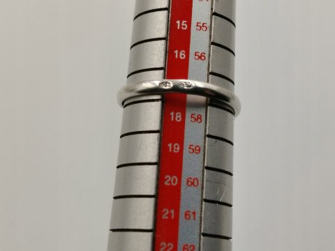 Stary srebrny ażurowy modernistyczny pierścionek r.17 biżuteria VINTAGE