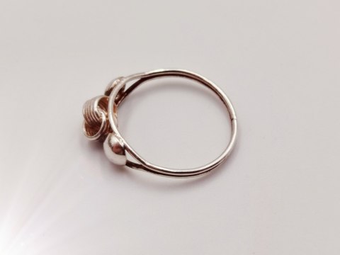 Stary srebrny damski pierścionek/obrączka r.16 srebro VINTAGE biżuteria