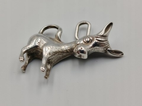 Stary srebrny damski wisiorek/zawieszka OSIOŁ srebro 925 biżuteria VINTAGE