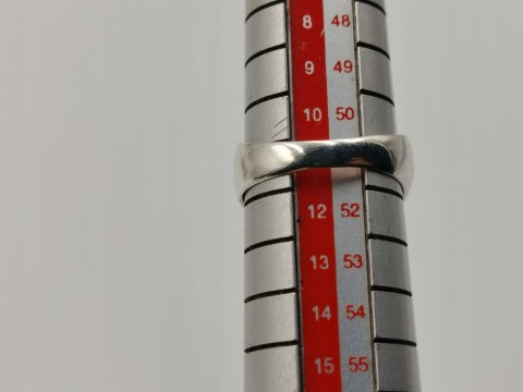 Stary srebrny pierścionek/obrączka ażurowa ŚLIMAK r. 11 srebro VINTAGE