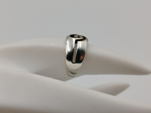 Stary srebrny pierścionek/obrączka ażurowa ŚLIMAK r. 11 srebro VINTAGE