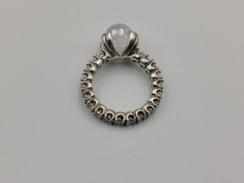 Bajeczny srebrny damski pierścionek CYRKONIE r. 14 srebro 925 biżuteria