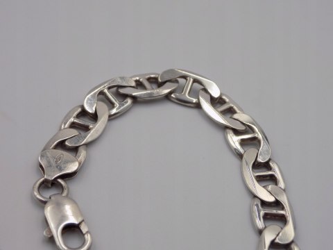 Piękna srebrna męska bransoletka wzór GUCCI srebro 925 - 26,43 g. biżuteria