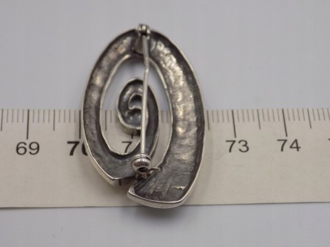 Piękna stara damska autorska srebrna broszka srebro 925 VINTAGE biżuteria