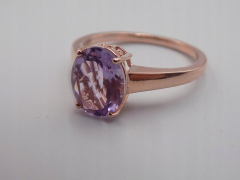 Piękny damski srebrny, pozłacany pierścionek CYRKONIA roz. 23 biżuteria