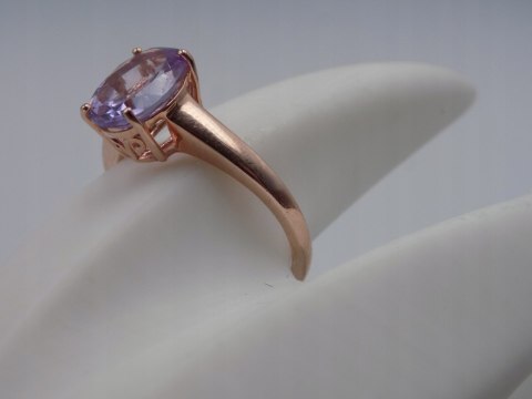 Piękny damski srebrny, pozłacany pierścionek CYRKONIA roz. 23 biżuteria