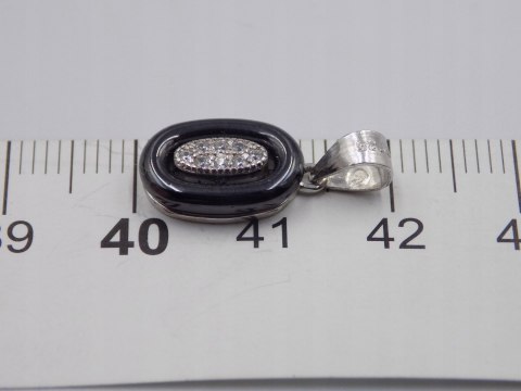 Piękny srebrny damski wisiorek/zawieszka CYRKONIE biżuteria srebro 925