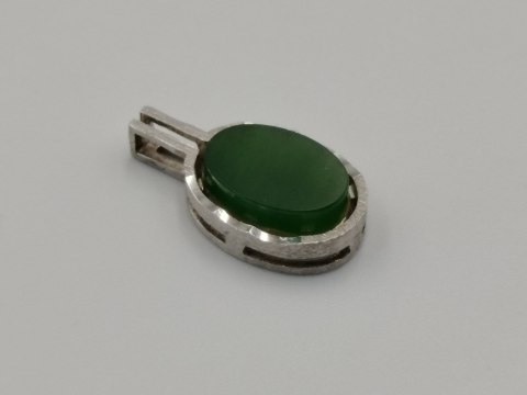 Piękny srebrny damski wisiorek/zawieszka JADEIT biżuteria srebro 925