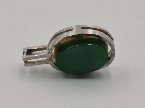 Piękny srebrny damski wisiorek/zawieszka JADEIT biżuteria srebro 925