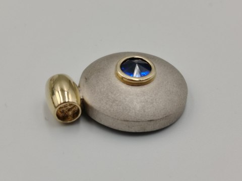 Piękny srebrny damski wisiorek/zawieszka złocenie/srebro VINTAGE biżuteria