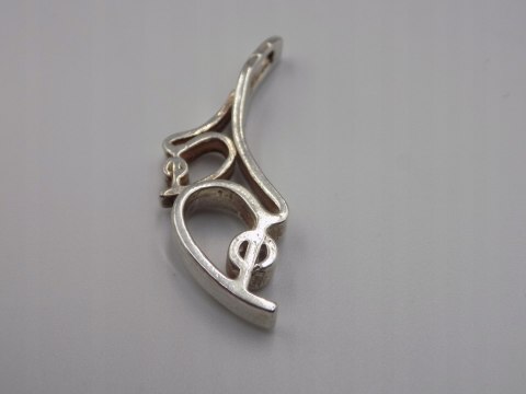 Piękny stary srebrny wisiorek/zawieszka CYRKONIE srebro biżuteria VINTAGE