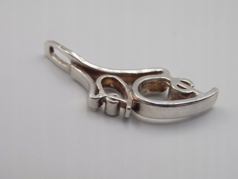 Piękny stary srebrny wisiorek/zawieszka CYRKONIE srebro biżuteria VINTAGE