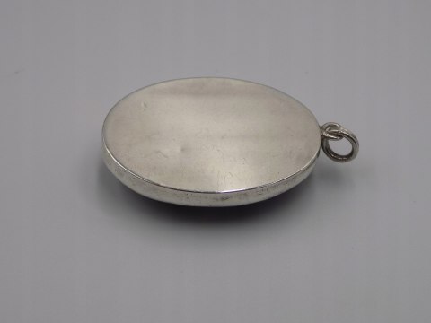 Piękny stary srebrny wisiorek/zawieszka MALACHIT srebro biżuteria VINTAGE