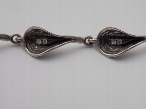 Srebrna damska bransoletka CYRKONIE oksyda srebro 925 - biżuteria VINTAGE