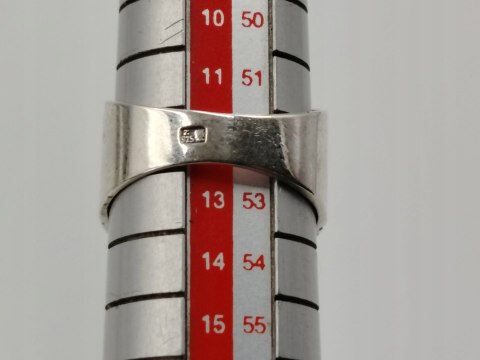 Stary piękny srebrny pierścionek/obrączka CYRKONIE r. 12 srebro 925 VINTAGE