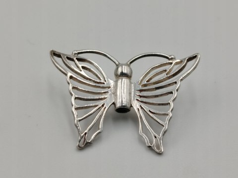 Stary srebrny damski wisiorek/zawieszka ażurowa MOTYL biżuteria VINTAGE