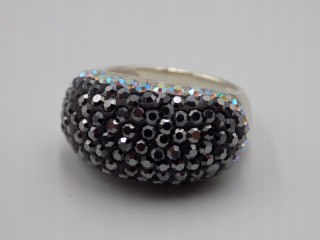 Bajeczny damski srebrny pierścionek CYRKONIE roz. 18/19 srebro 925 VINTAGE