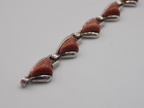 Piękna srebrna damska bransoletka PIASEK PUSTYNI srebro VINTAGE biżuteria