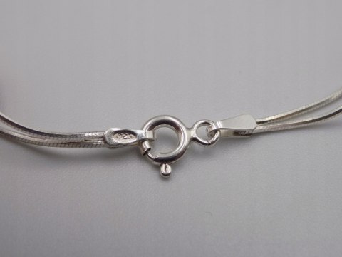 Piękna srebrna damska bransoletka - czerwone koraliki, srebro 925 biżuteria