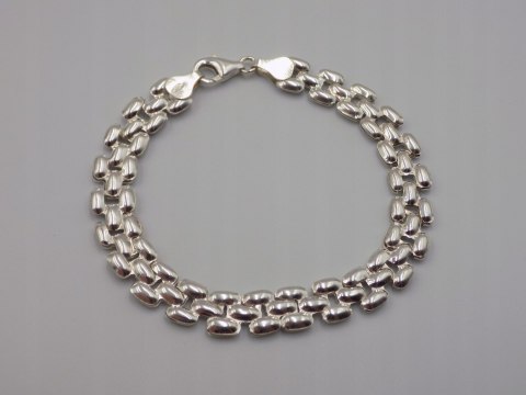 Piękna srebrna damska bransoletka na rękę - srebro 925 - biżuteria
