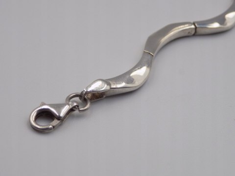 Piękna stara srebrna damska bransoletka - srebro 925 - biżuteria VINTAGE