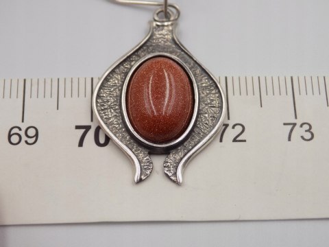 Piękne srebrne kolczyki PIASEK PUSTYNI srebro OKSYDA VINTAGE biżuteria