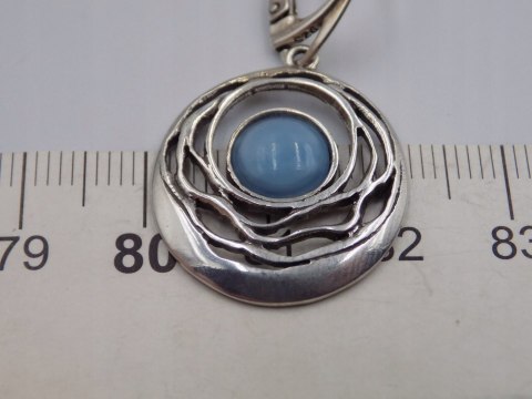 Piękne stare srebrne kolczyki ażurowe AGAT KOŁA srebro VINTAGE biżuteria